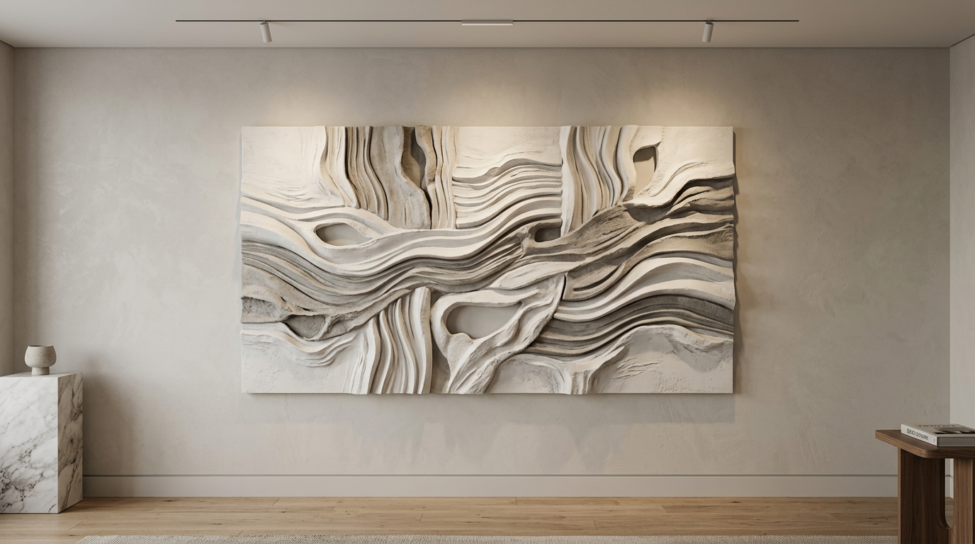 3d wall art (texture & depth focus)