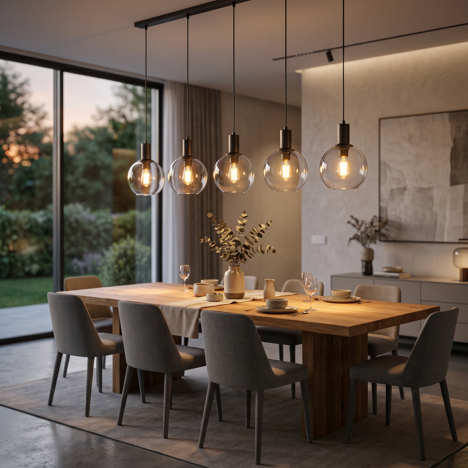 dining space – pendant lighting project
