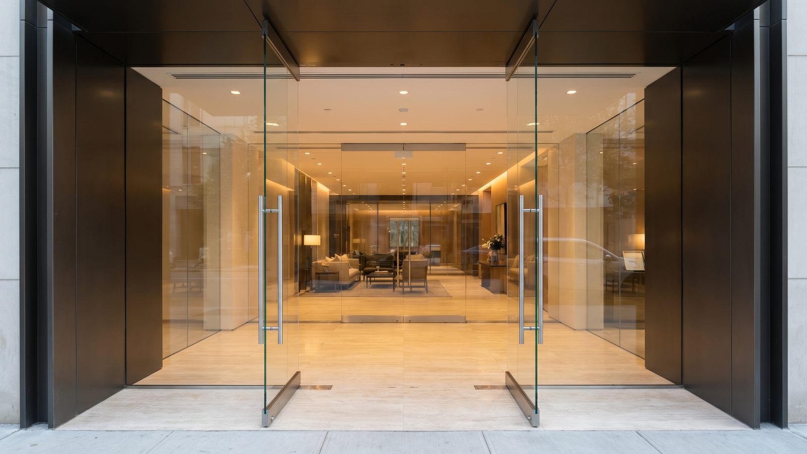 framelass glass doors