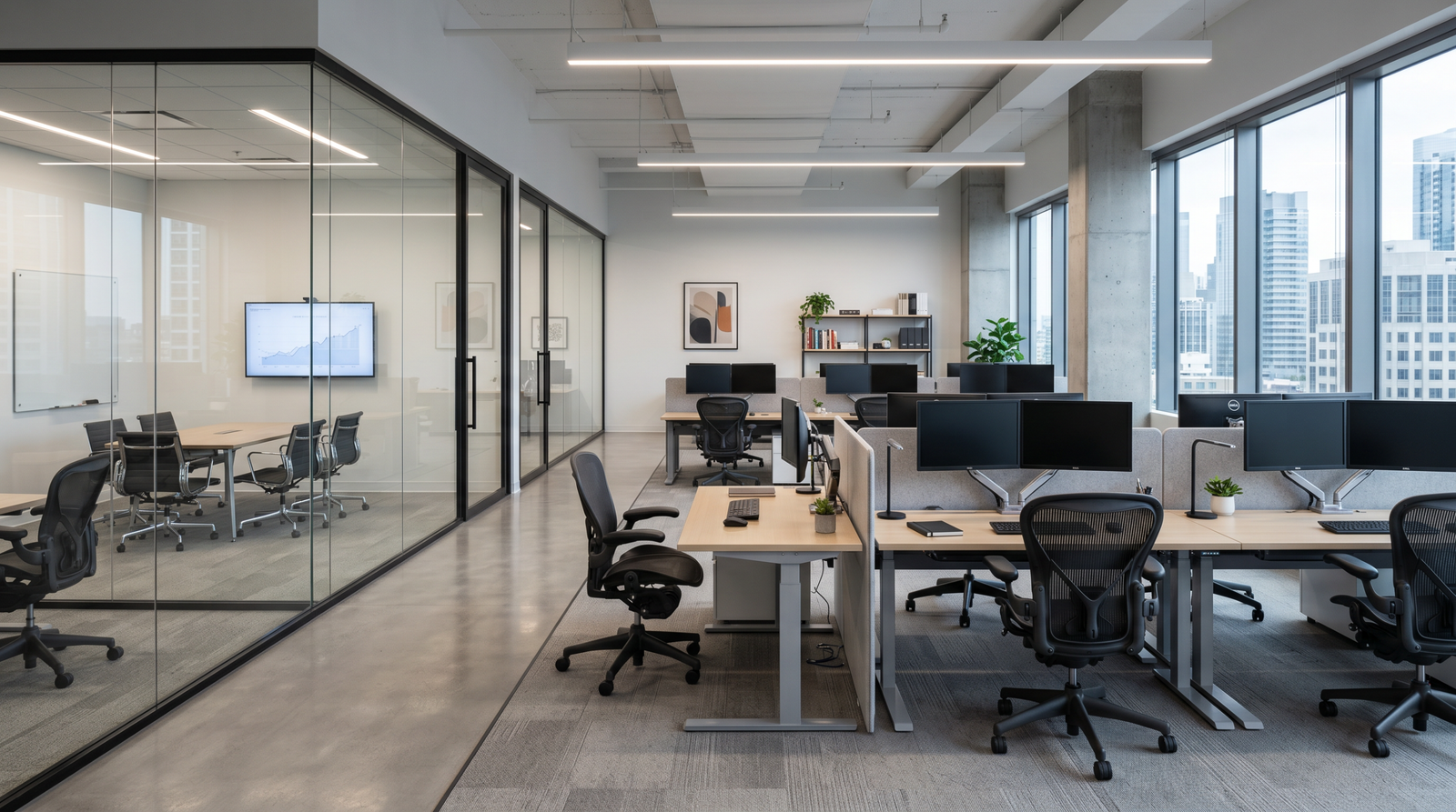 office interiors (modern workspace)