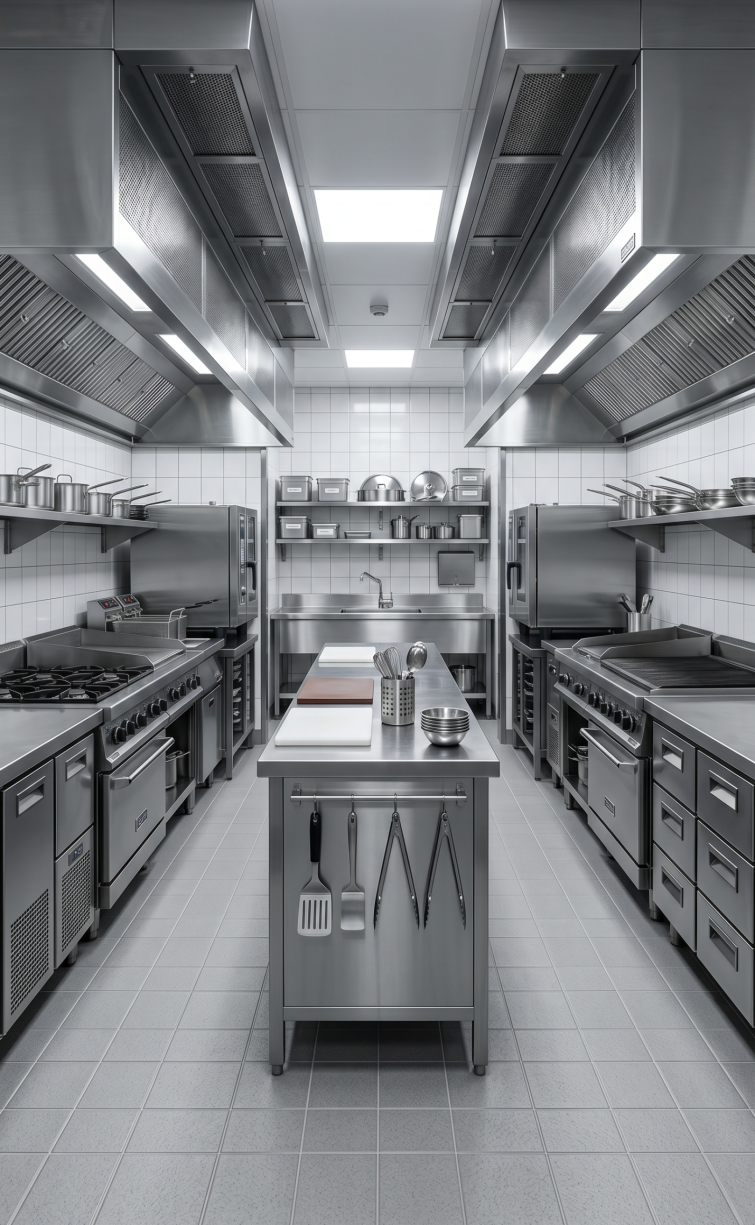 commercial kitchen interior
